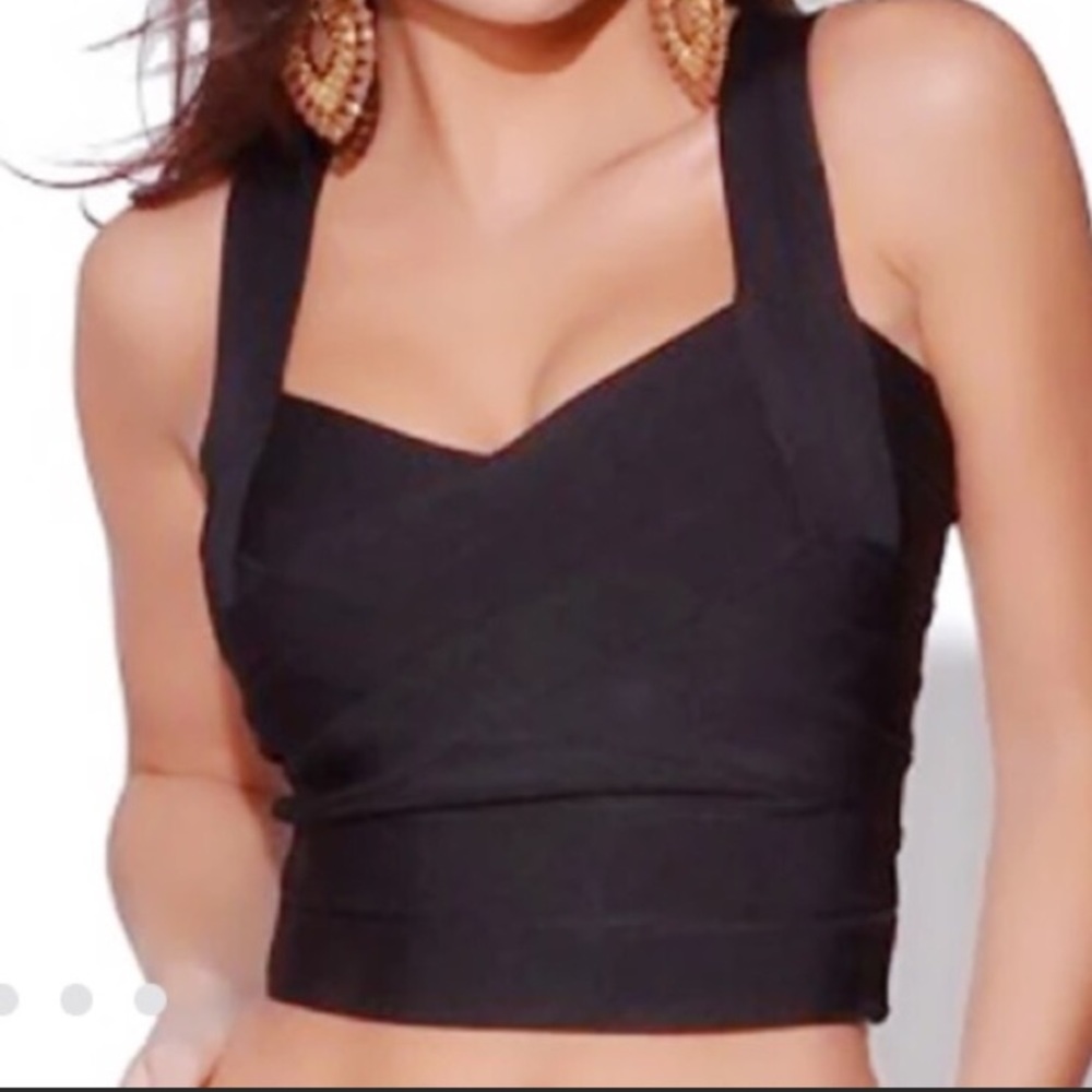 FINAL SALE NEW NWT Black Bandage Top Sz M